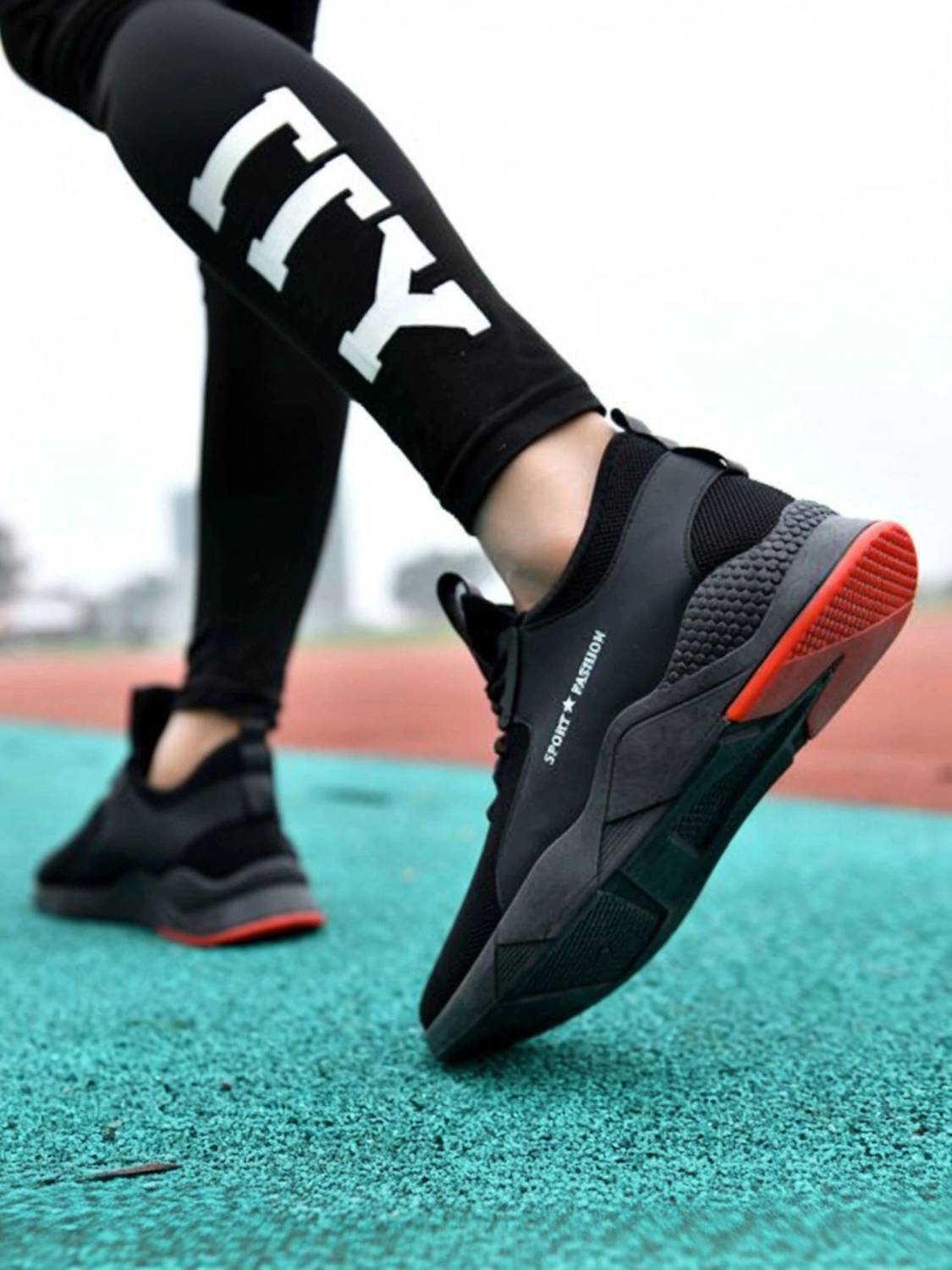 HOTSTYLE Trendy Black Sneakers For Men - Image 4