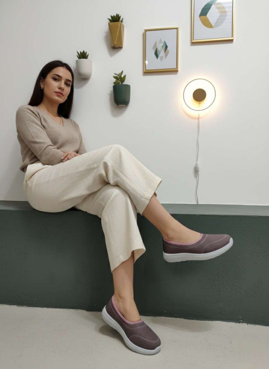Image of FixTin Comfortable Stylish Classy Non Slip Lightweight Shoes Bellies For Women Slip On Sneakers For Women