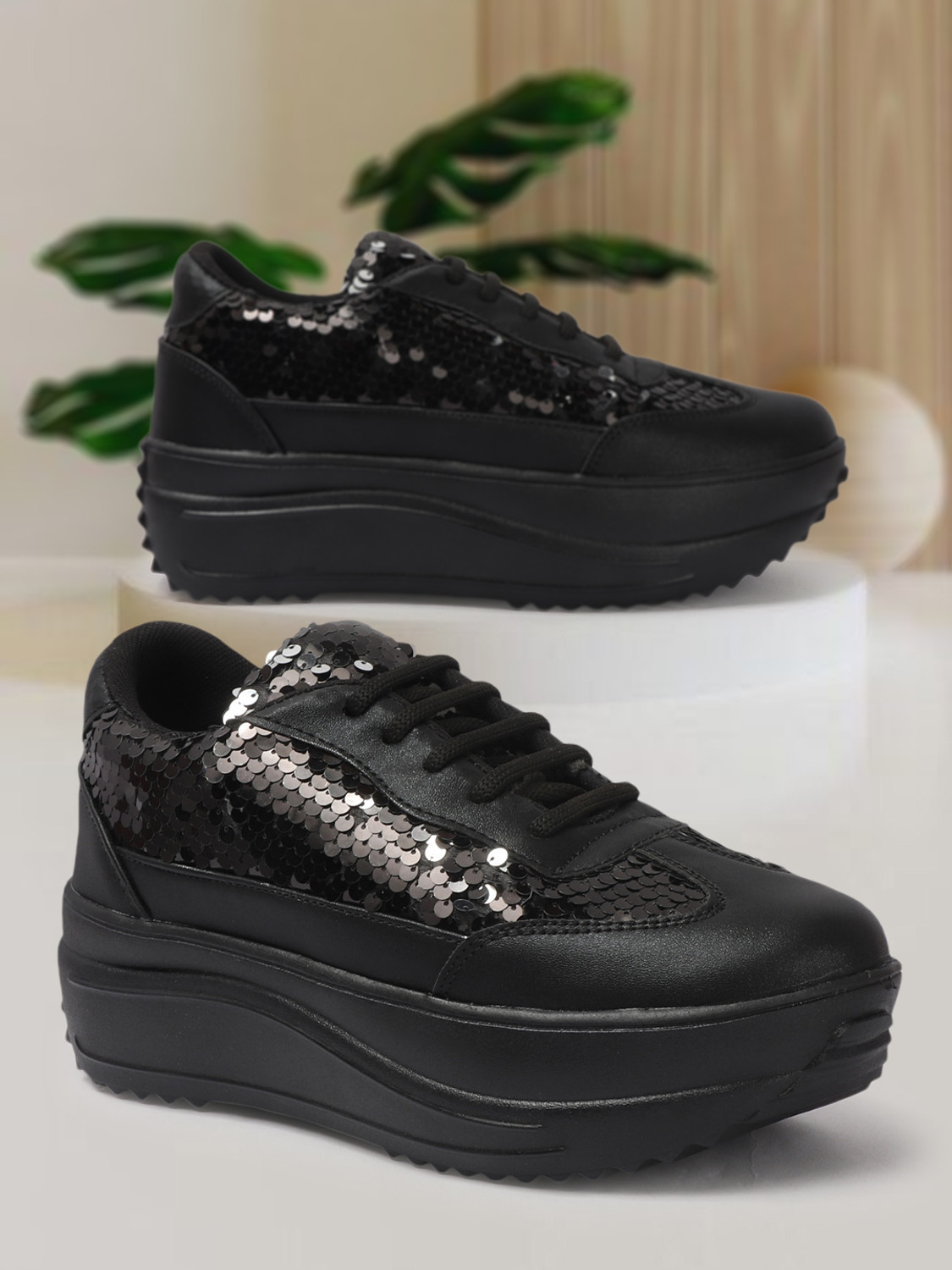 Image of VENDOZ GLITTERY PARTY WEDDING AND CASUAL WEAR Sneakers For Women Sneakers For Women
