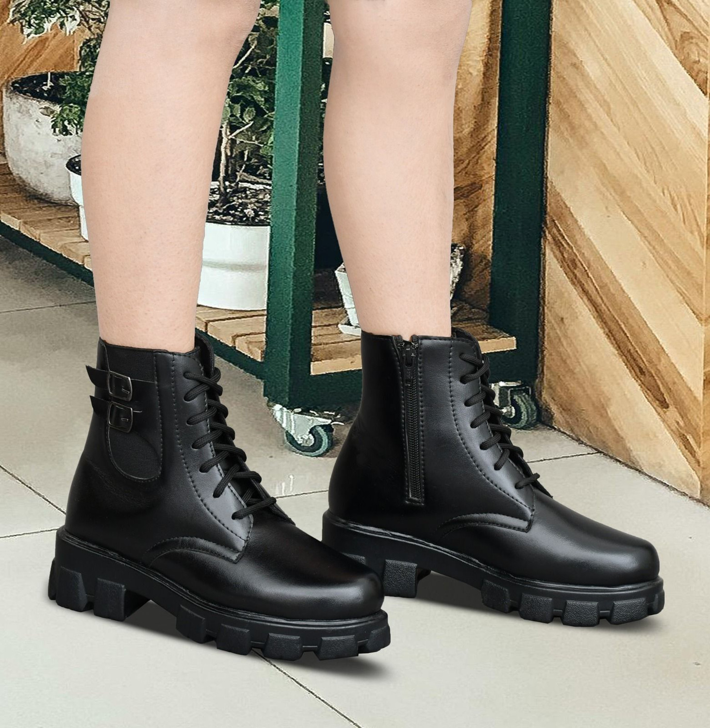 Image of MOVE-EDGE Synthetic Women's Heel Boots Trendy, Lightweight & Comfortable Fit Boots For Women