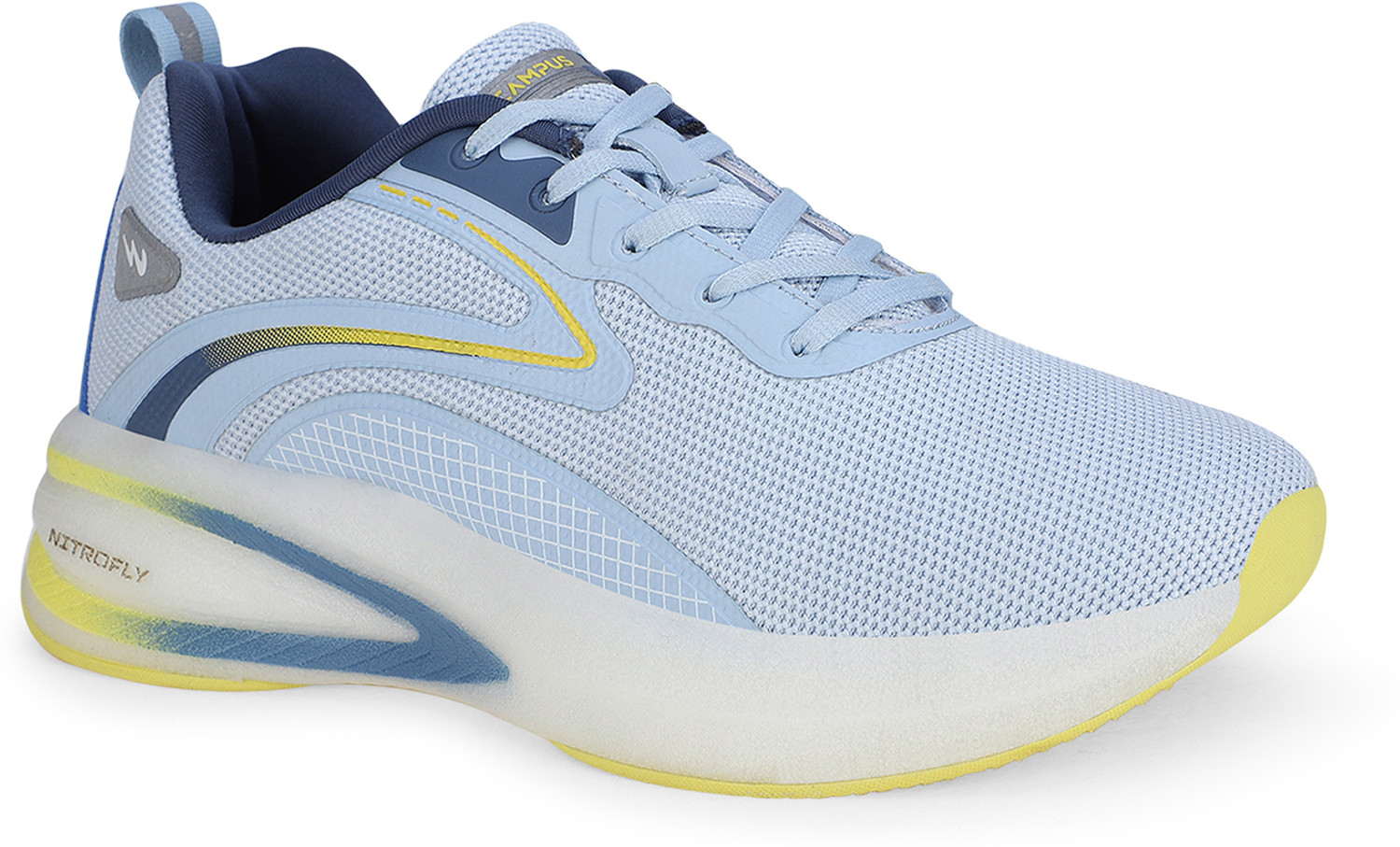 Image of CAMPUS Men's Sports Shoes | Breathable Mesh Upper with Nitrofly Tech | Lace-Up Running Shoes For Men