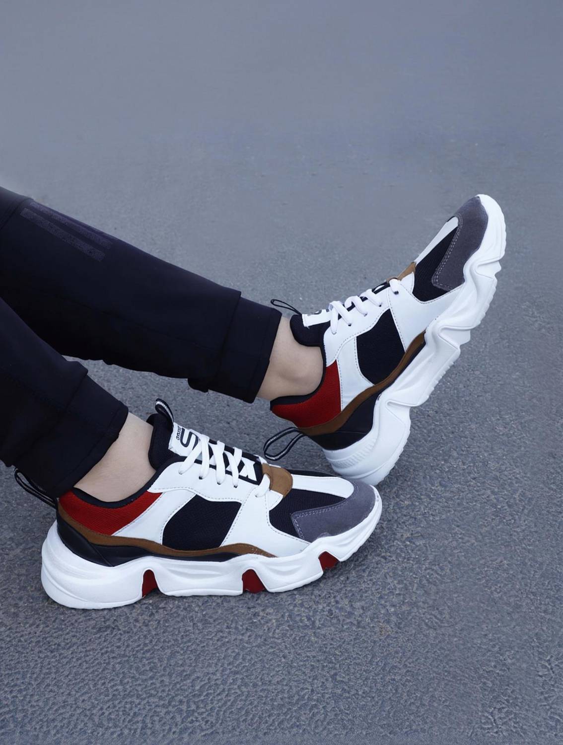 K' Footlance Men's Lightweight Breathable Lace Up Casual Sport Shoes Sneakers Running Shoes For Men