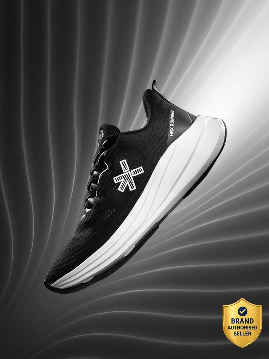HRX by Hrithik Roshan Men's Running Shoes Black - Image 1