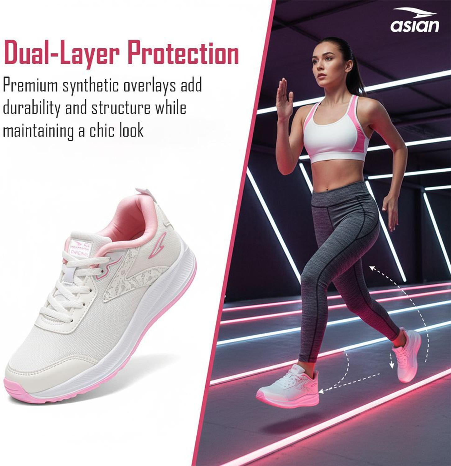 Image of asian mercury-21 women�s sneakers | comfortable shoes for running & daily wear Running Shoes For Women