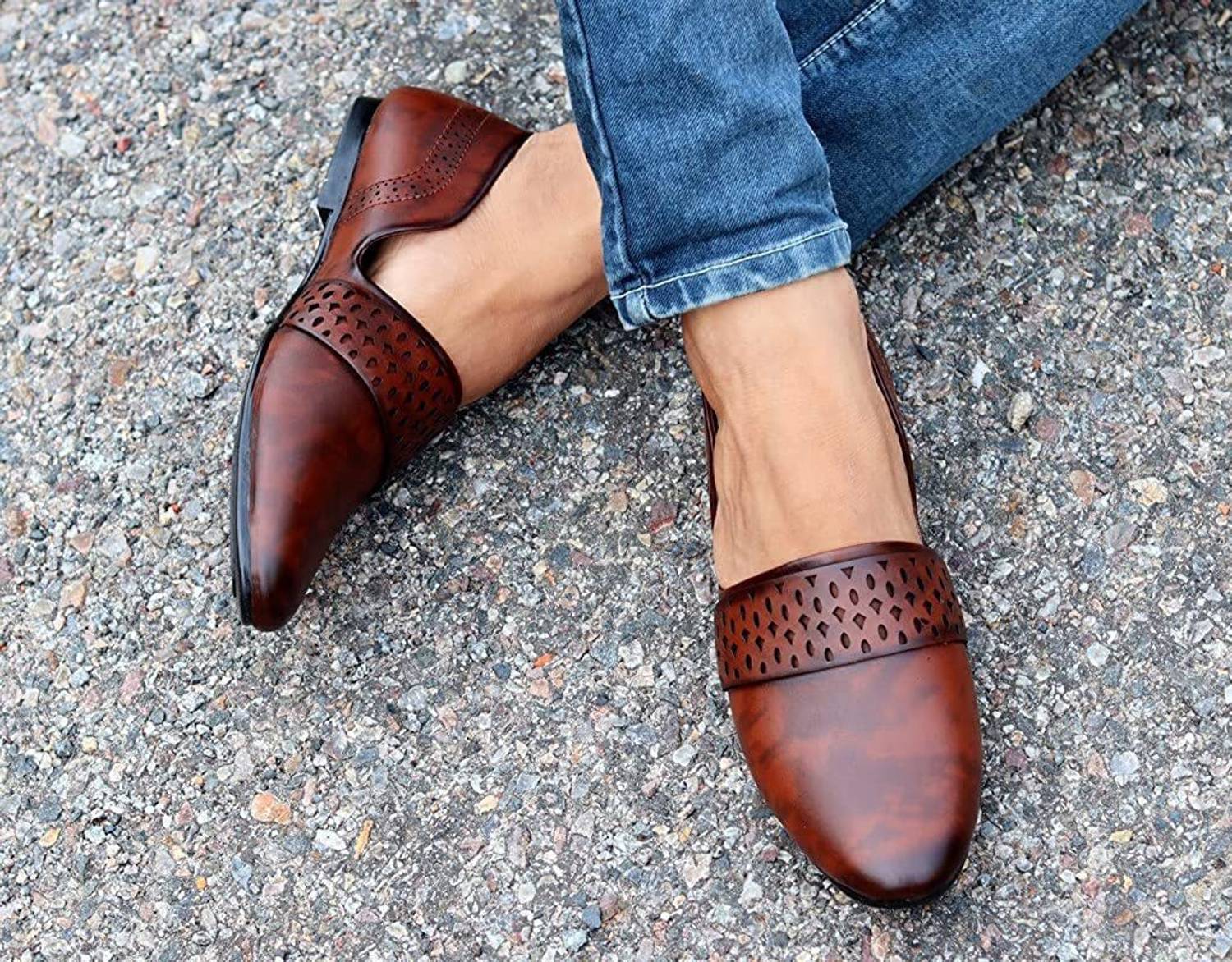 Neso Genuine Leather Male Handmade Juti Loafers - Image 1