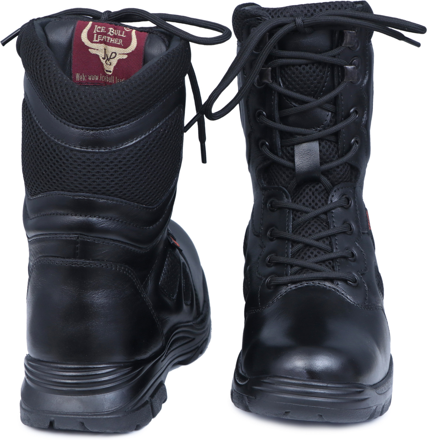 Image of ICEBULL LEATHER ICEBULL LEATHER 100% GENUINE LEATHER COMMANDO BOOTS FOR MEN Boots For Men
