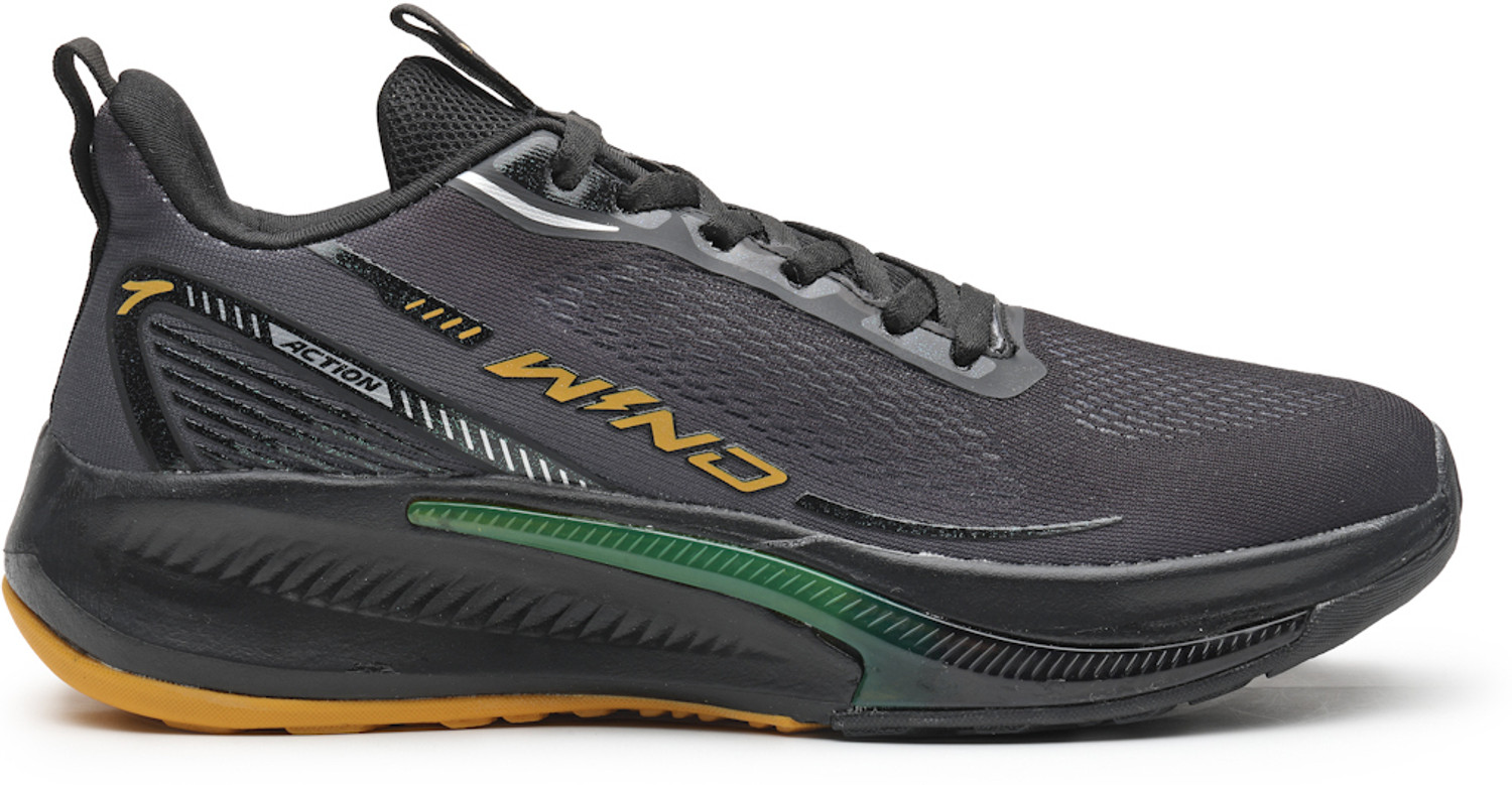 Image of action Athleo TURBO-2103 Lightweight Breathable Comfortable Sports Lace-Ups Running Shoes For Men