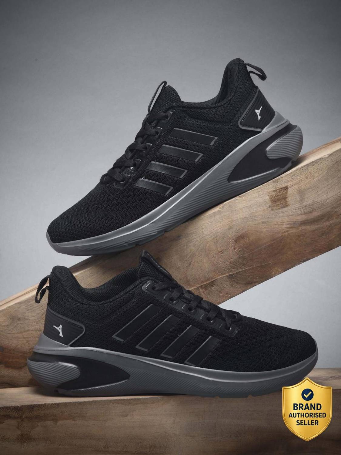 Abros BRONX Black Running Shoes For Men - Image 1