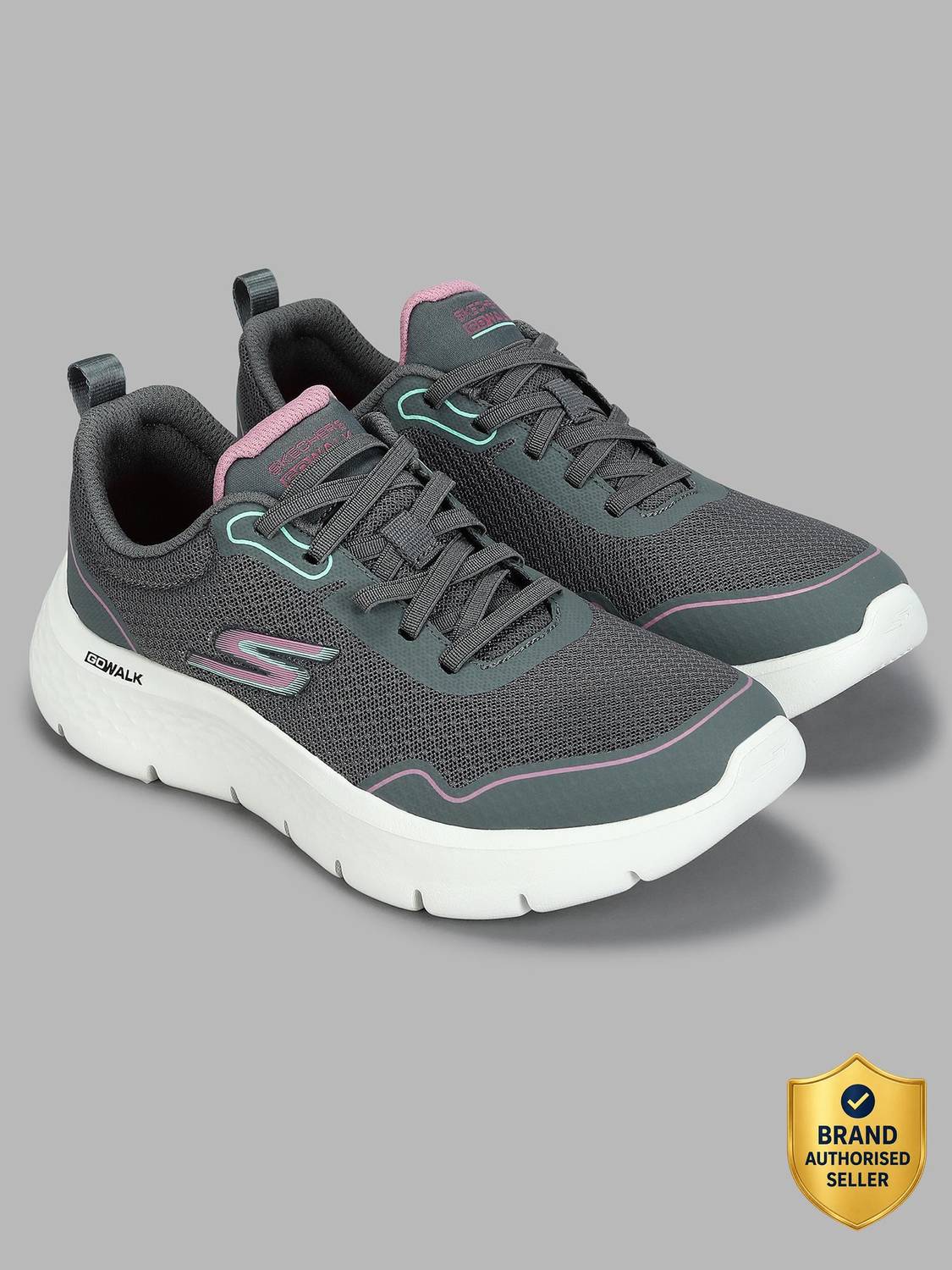Skechers GO WALK FLEX Walking Shoes For Women - Gray - Image 1