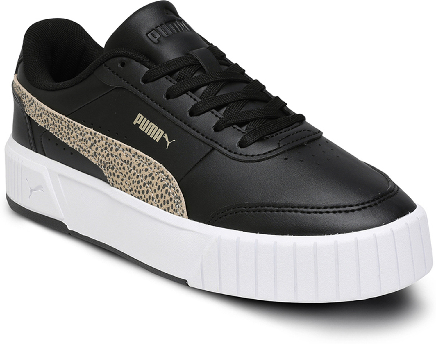 Image of PUMA Carina Mia Topcat Sneakers For Women (Black, 7)