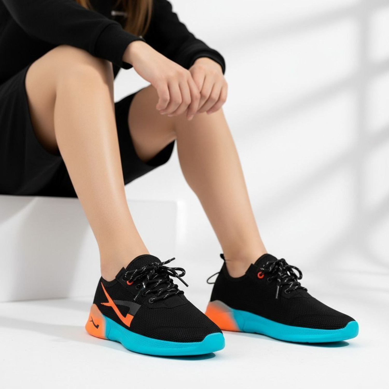 Image of JK PORT BLACK SPORTS SHOES FOR MEN Running Shoes For Men