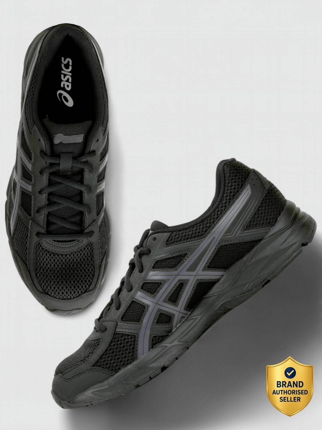 Asics GEL-CONTEND 4B+ Men's Black Running Shoes - Image 1