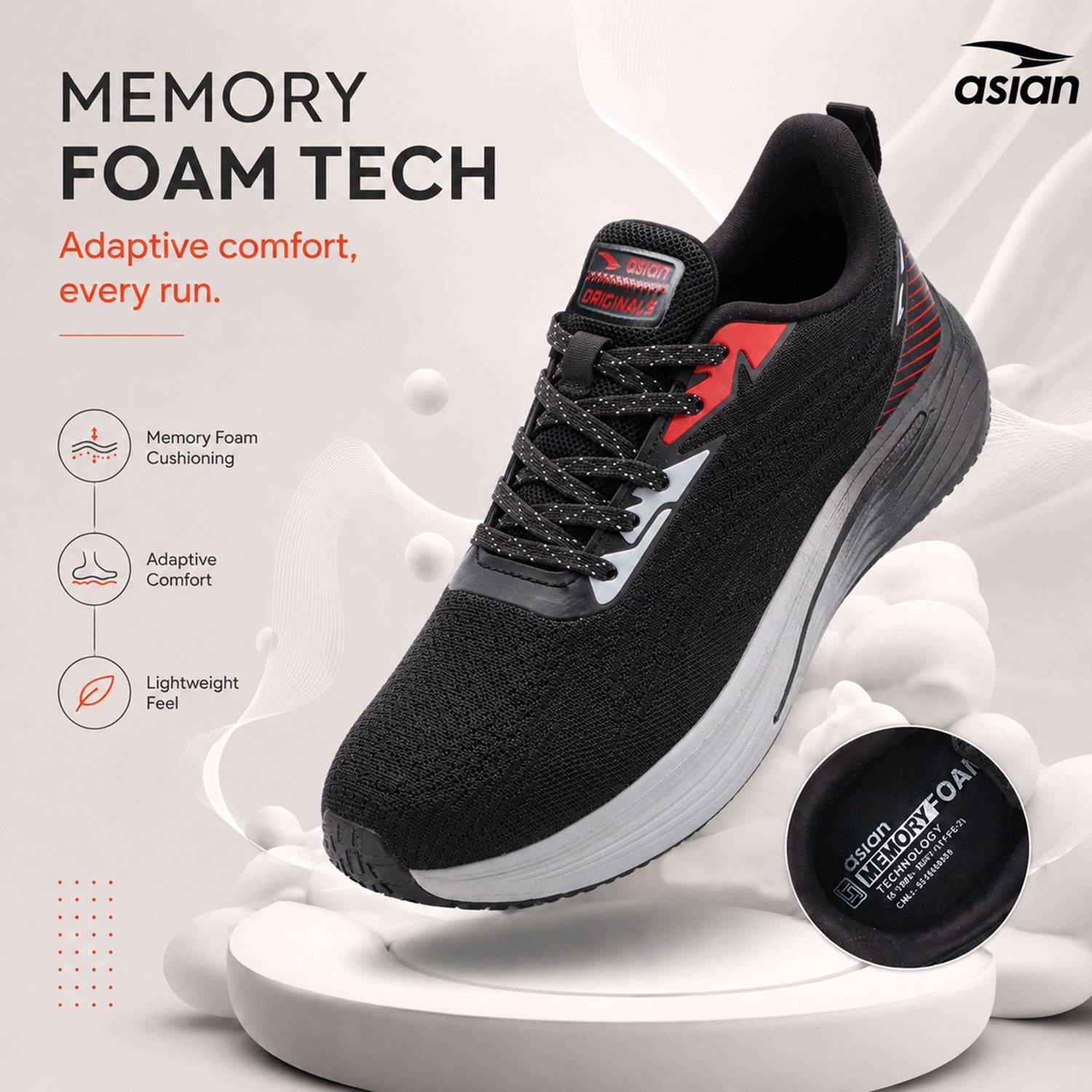 Asian Powerplay Carbon-39 Men's Athletic Running Shoes - Image 4