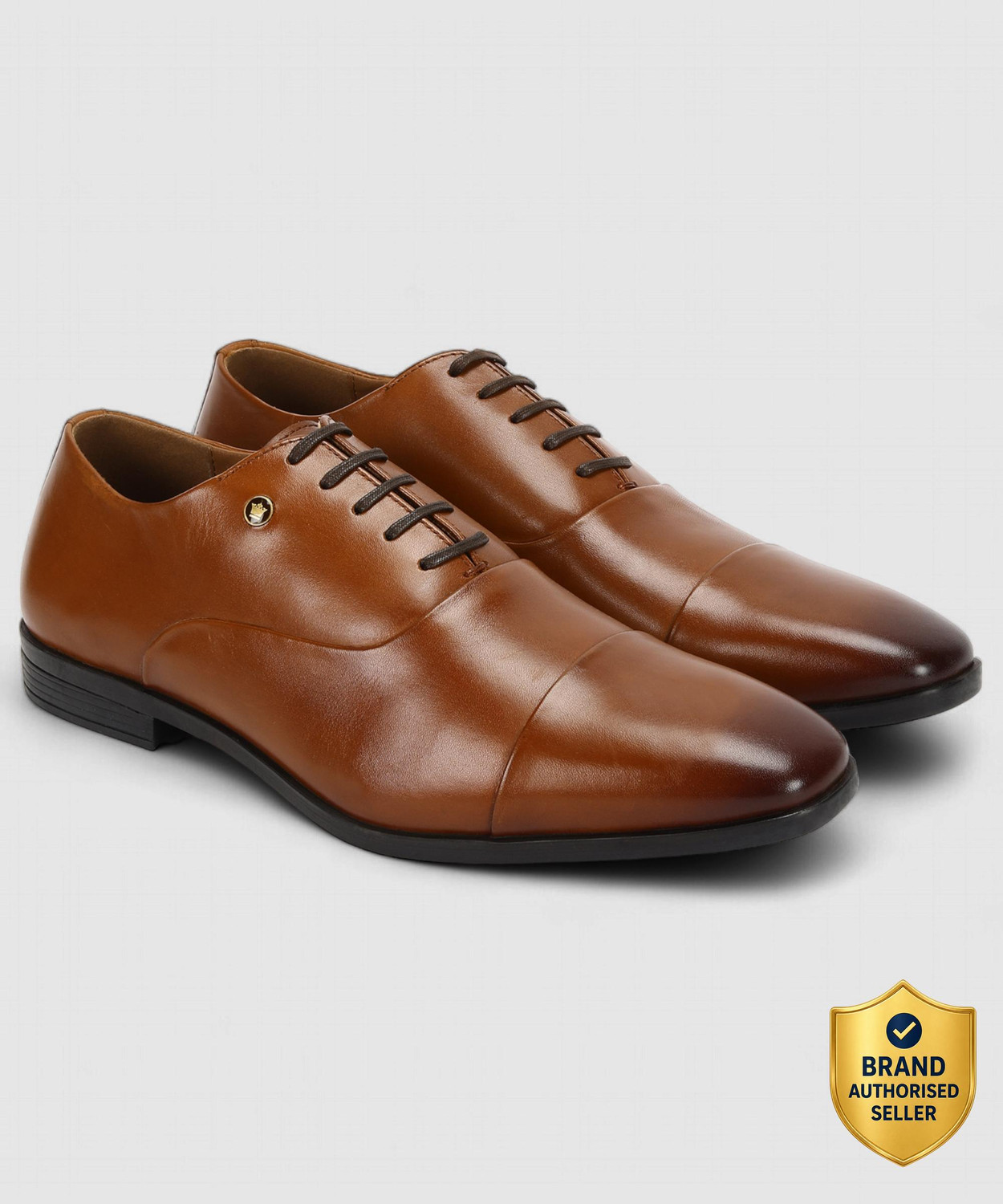 Image of LOUIS PHILIPPE Premium Leather Breathable Anti-Slip with Heel Formal Oxford For Men