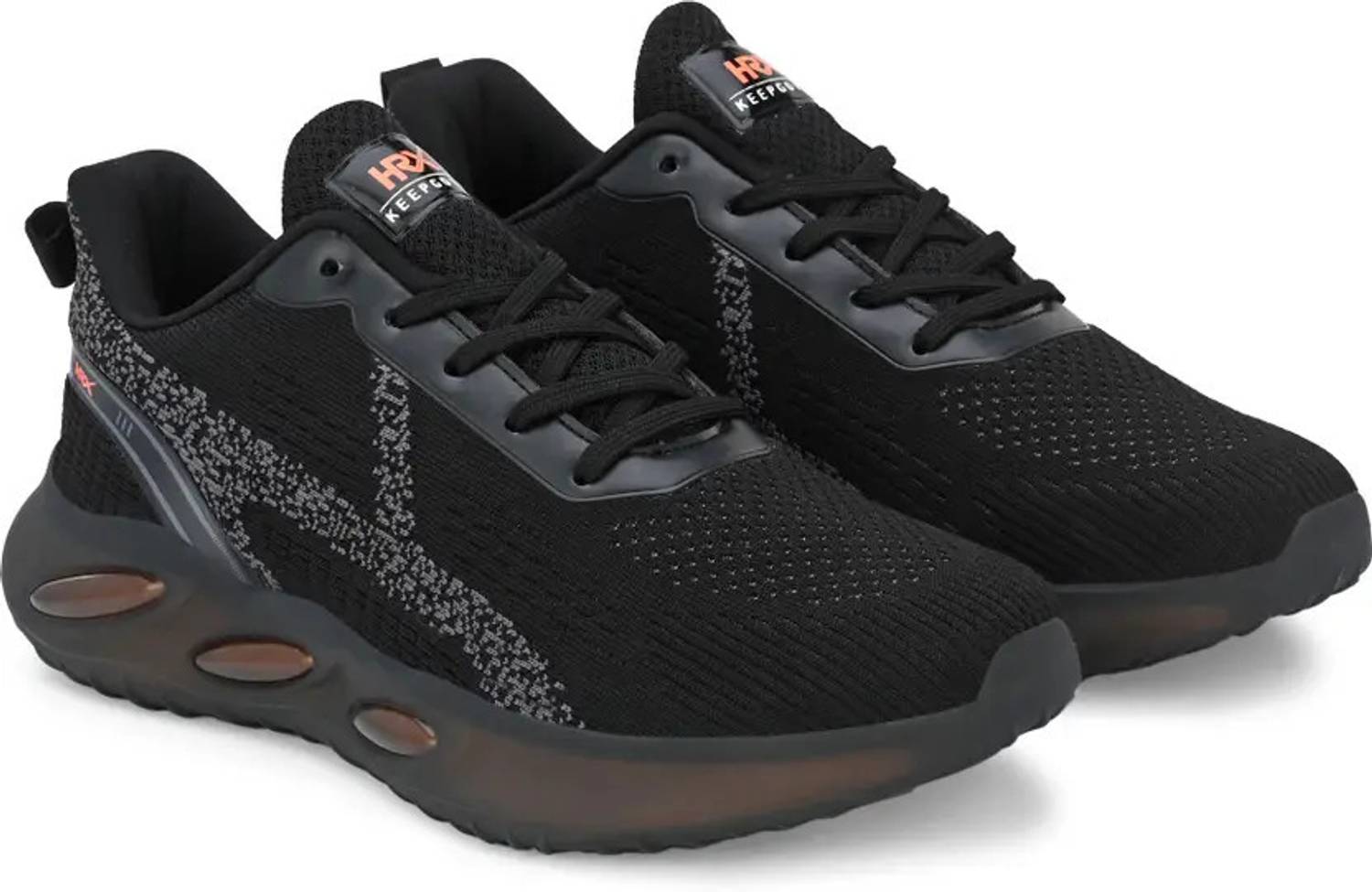 HRX by Hrithik Roshan Men's Black Walking Shoes - Image 4