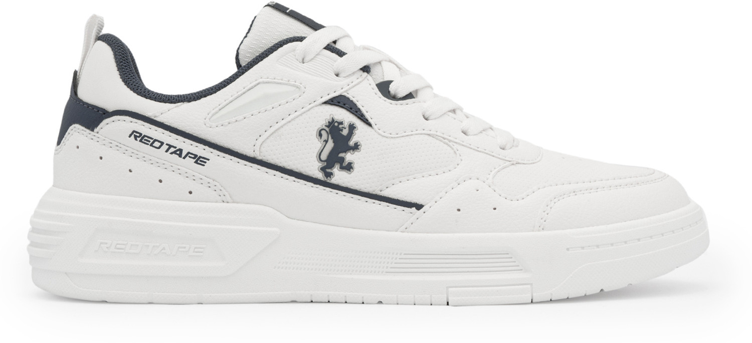 Image of RED TAPE Low Cut Sneaker for Men in White Navy | Sneaker Sneakers For Men