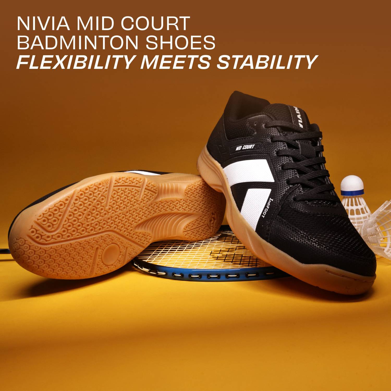 NIVIA Mid Court Badminton Shoes For Men - Image 2