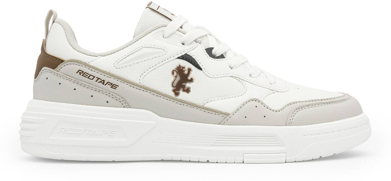 RED TAPE Men's Low Cut Sneaker in White Beige - Image 2
