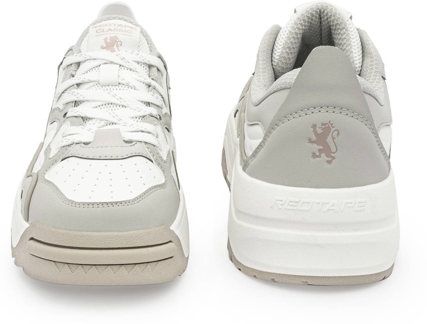 RED TAPE Sneakers For Women (White, Beige, Grey , 5)