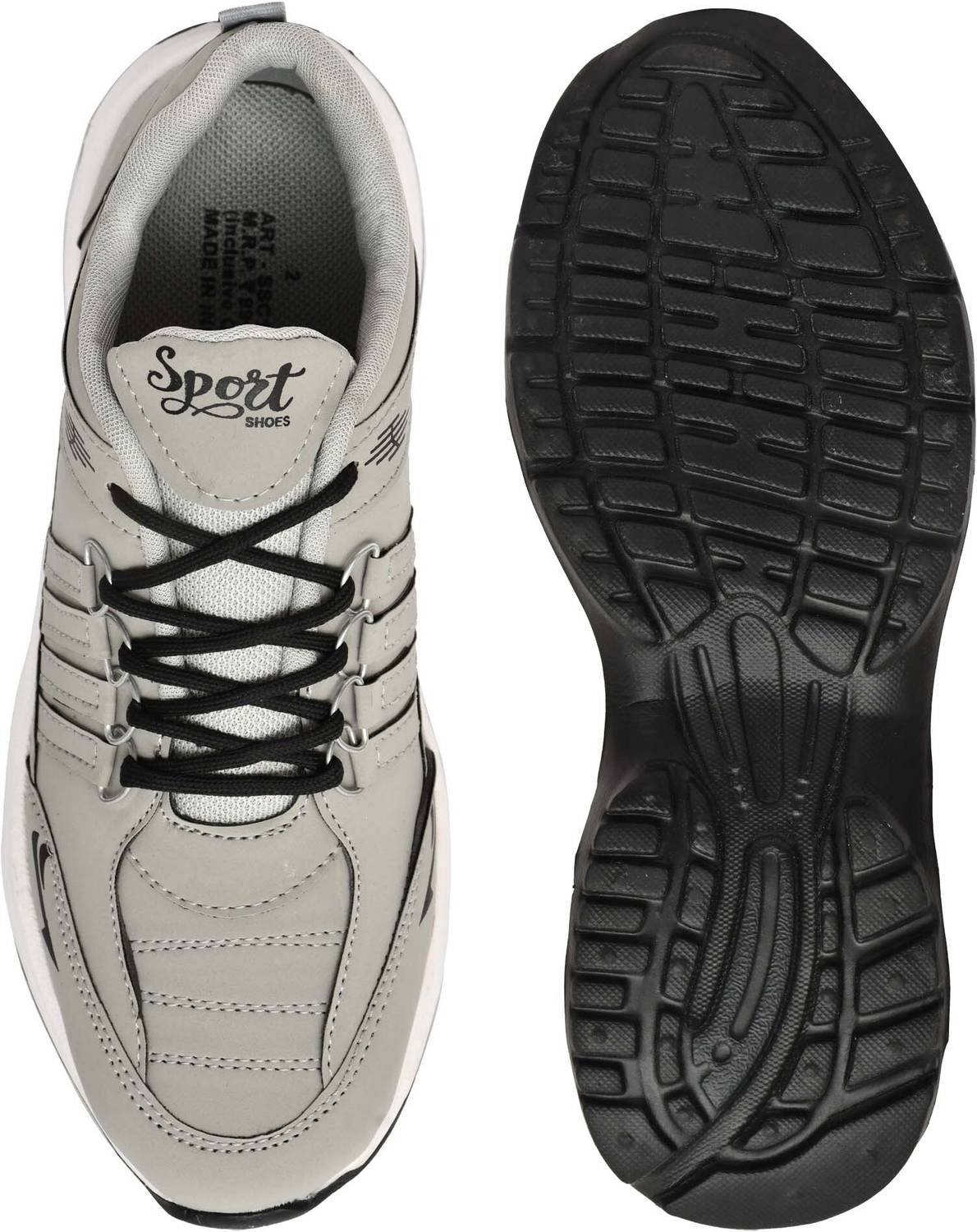 BAERU Grey Men's Casual Shoes - Image 3