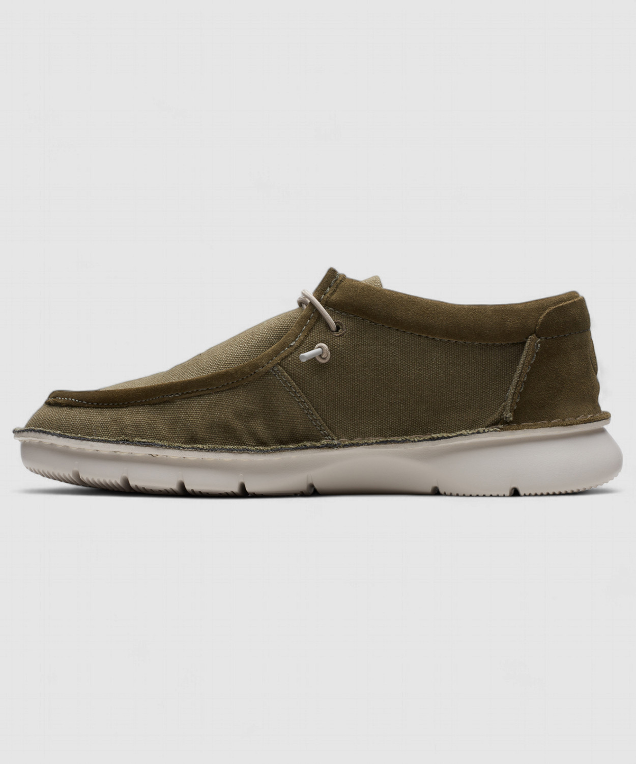 Image of CLARKS Colehill Easy Dark Olive Txt Casuals For Men