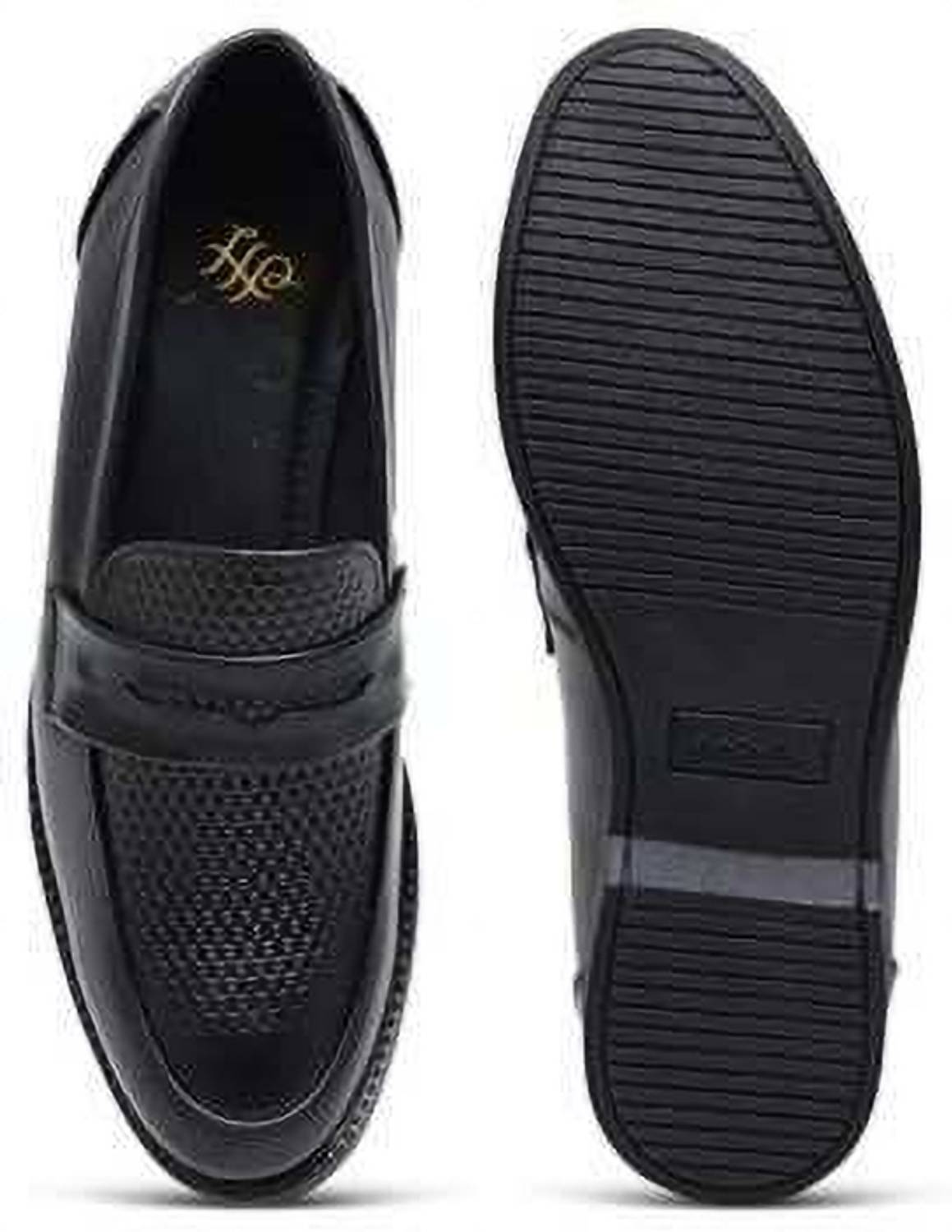 House of Pataudi Men's Black Formal Loafers - Image 5