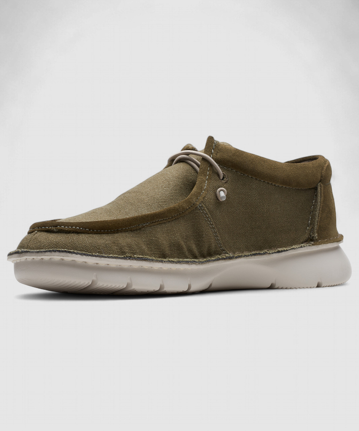 Image of CLARKS Colehill Easy Dark Olive Txt Casuals For Men