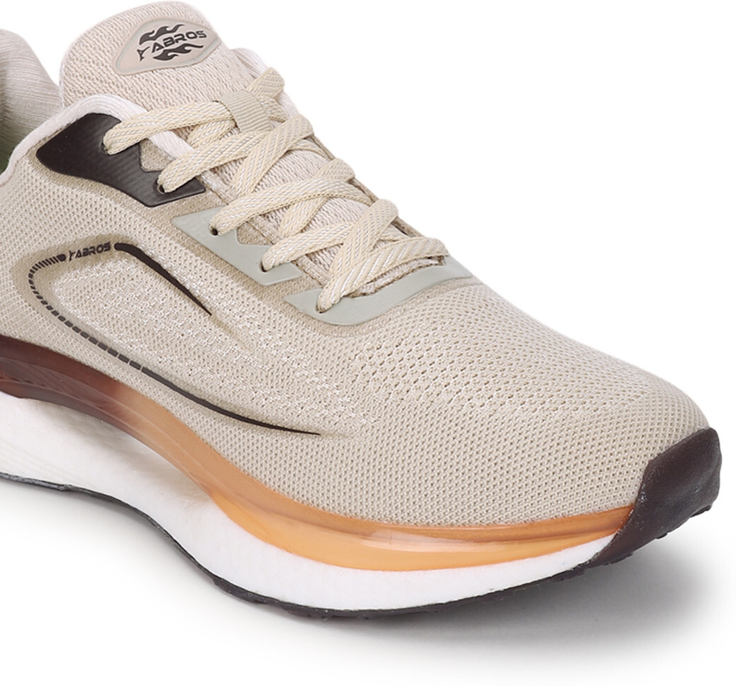 Image of Abros RONN L.BEIGE /BROWN Lace-Ups Running Shoes For Mens Casuals For Men