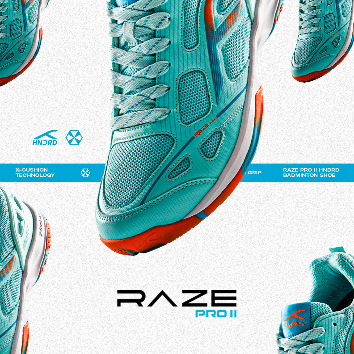 Image of Hundred Raze Pro II Badminton Shoes For Men