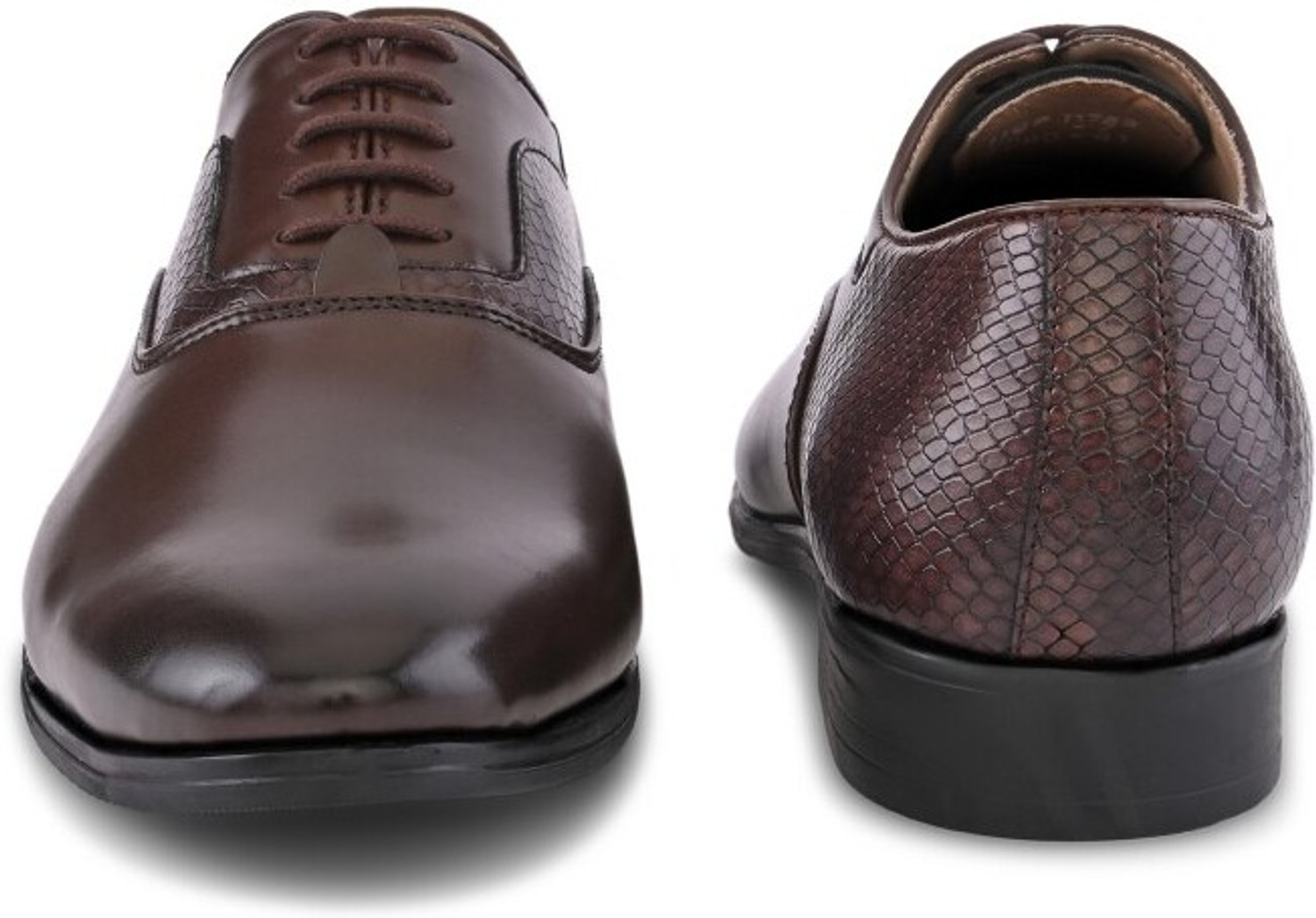 Image of House of Pataudi Men brown leather formal comfortable lace up formal oxfords shoes Oxford For Men (Brown, 11)
