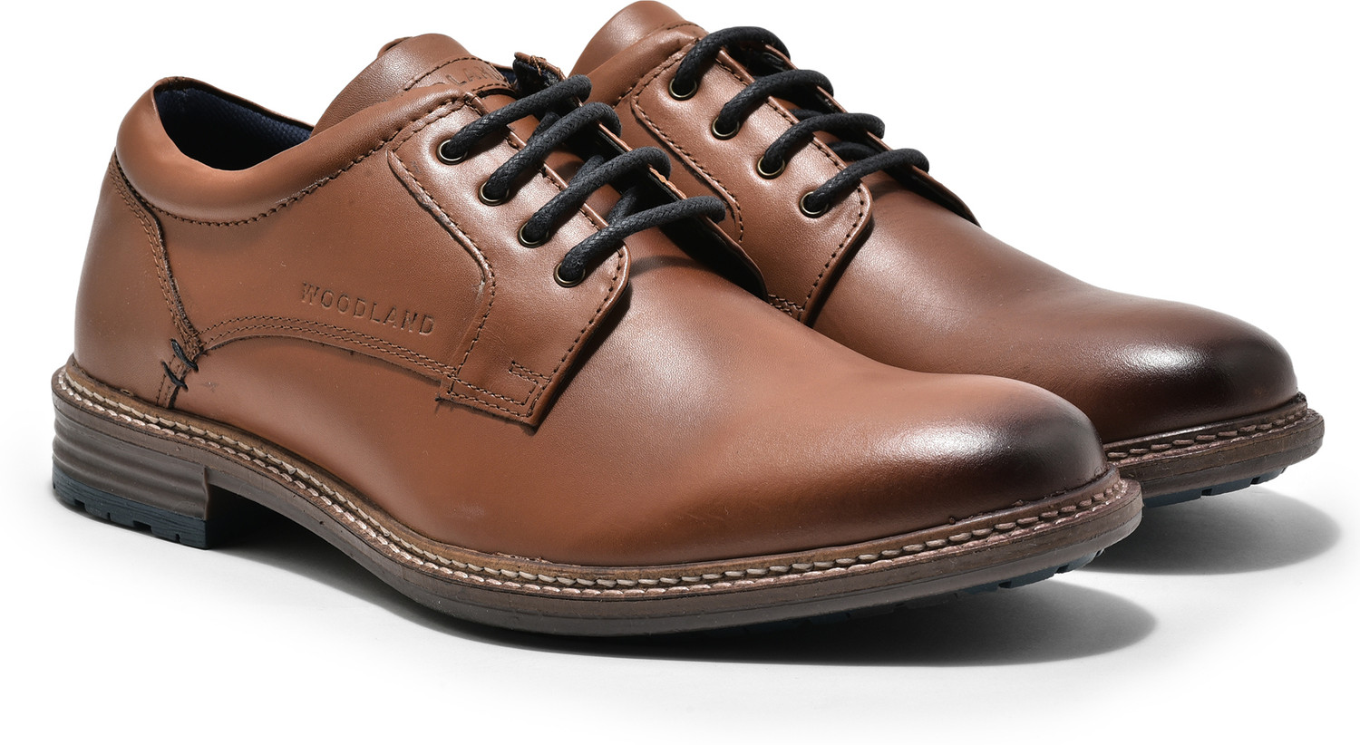 Image of WOODLAND Formal Office Wear Leather Premium Comfortable Lace Up For Men