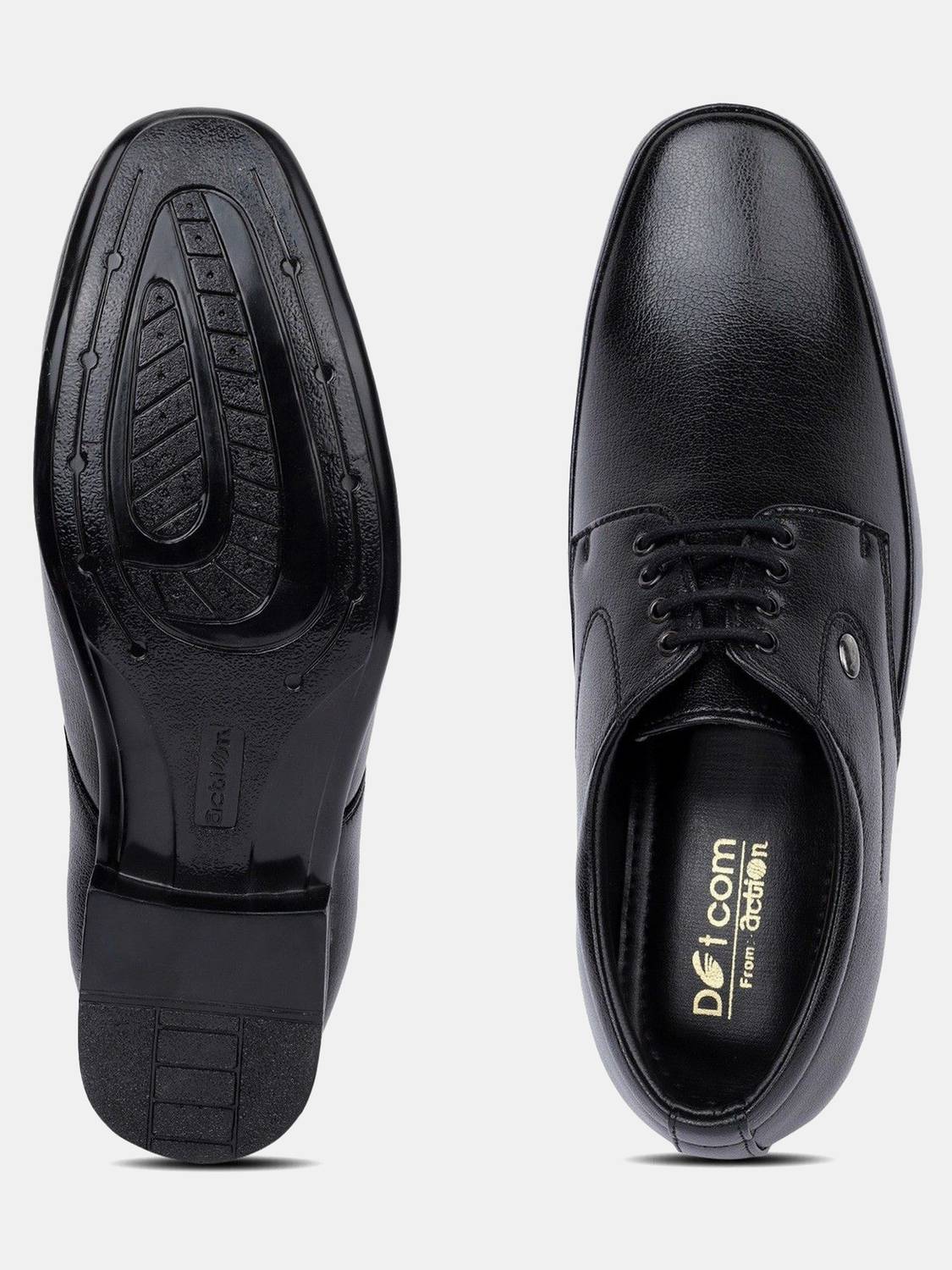 action Lightweight Synthetic Leather Lace Up Shoes - Image 5