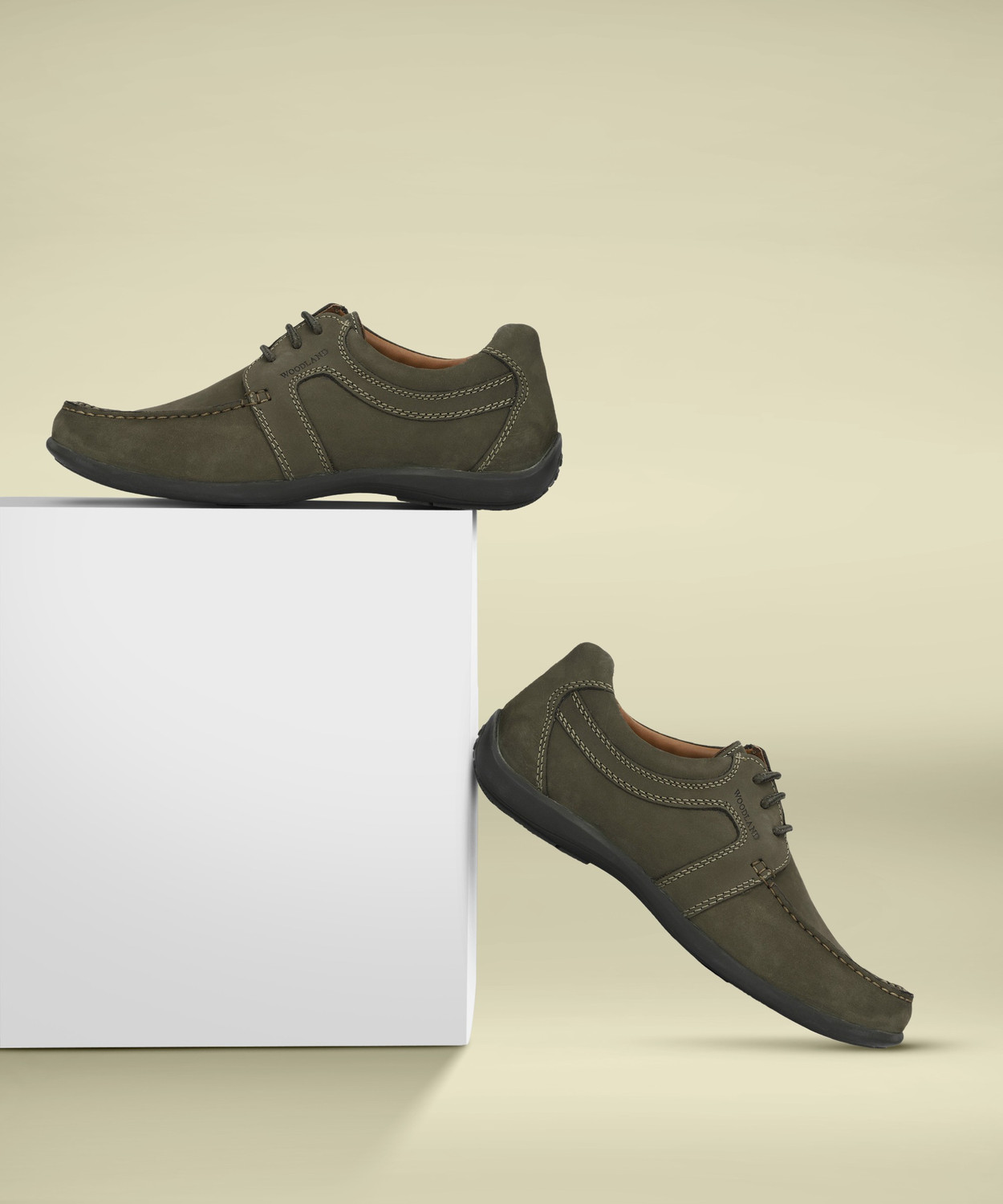 Image of WOODLAND Lace Up Lightweight Breathable Comfortable Daily Use Casuals For Men
