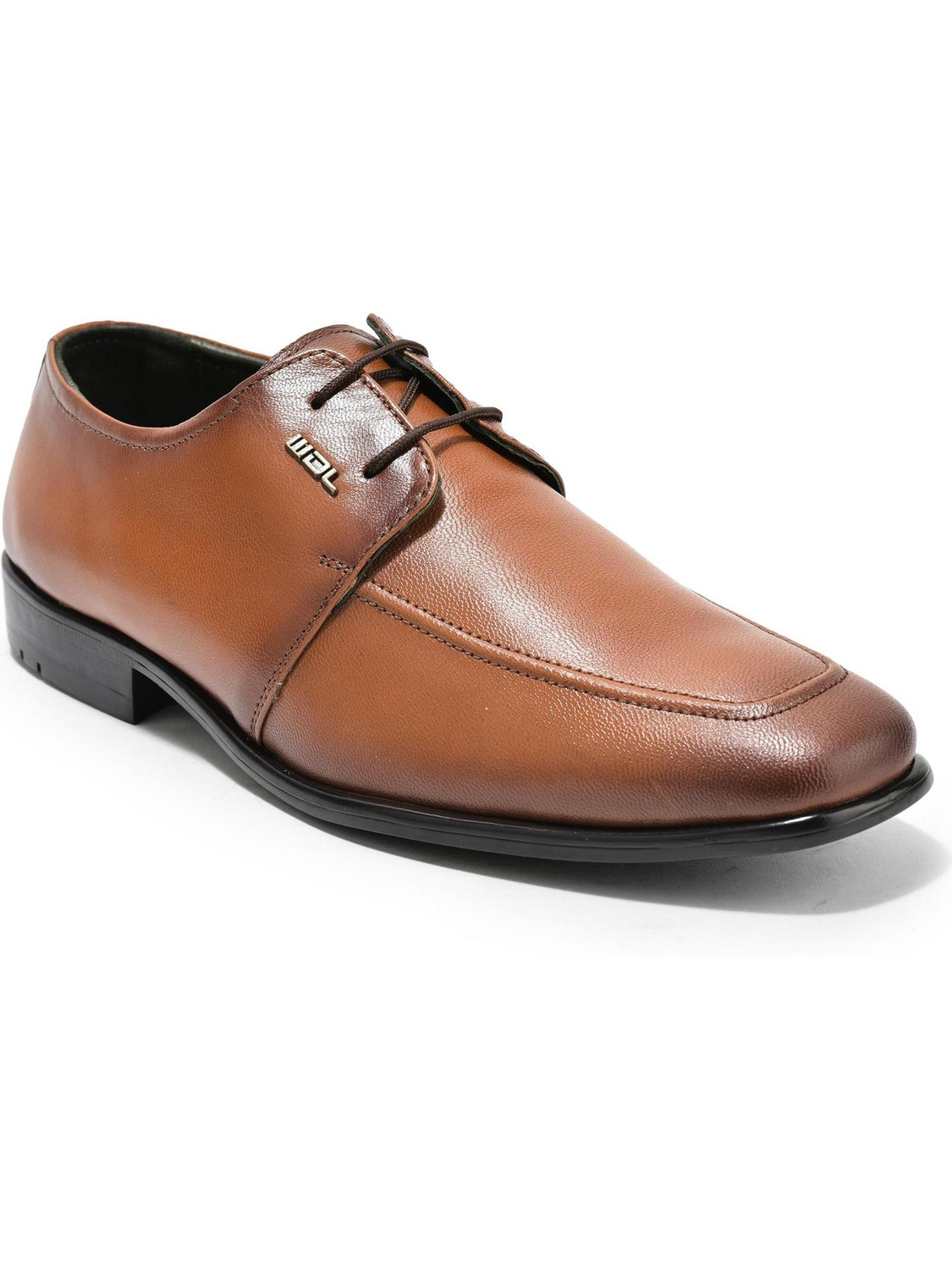 Image of WOODLAND Formal Office Wear Leather Premium Comfortable Lace Up For Men (Tan, 6)