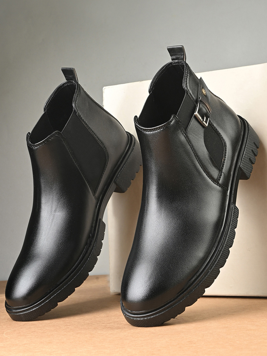 Image of HERE&NOW Boots For Men (Black, 8)