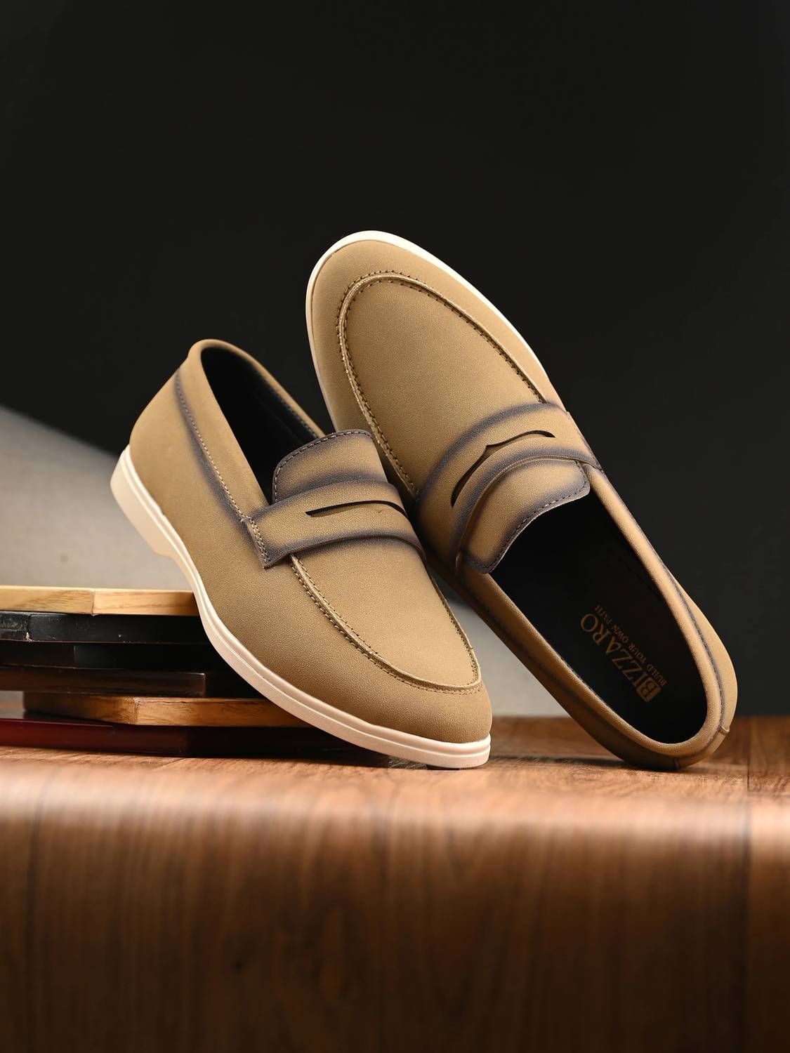 Bizzaro BZ013 Casual Soft Cushion Comfort Slip-On Daily Wear Lightweight & Breathable Loafers For Men
