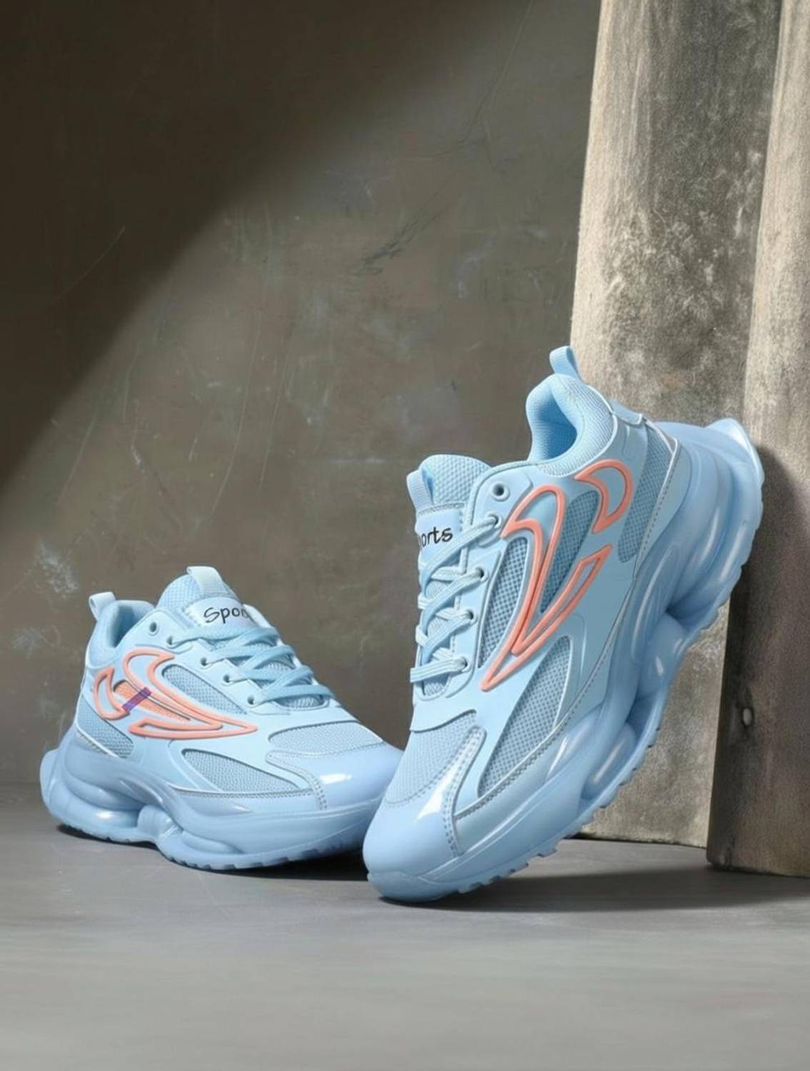 Xtoon Trendy Air-Cushion Sneakers for Men Blue - Image 1