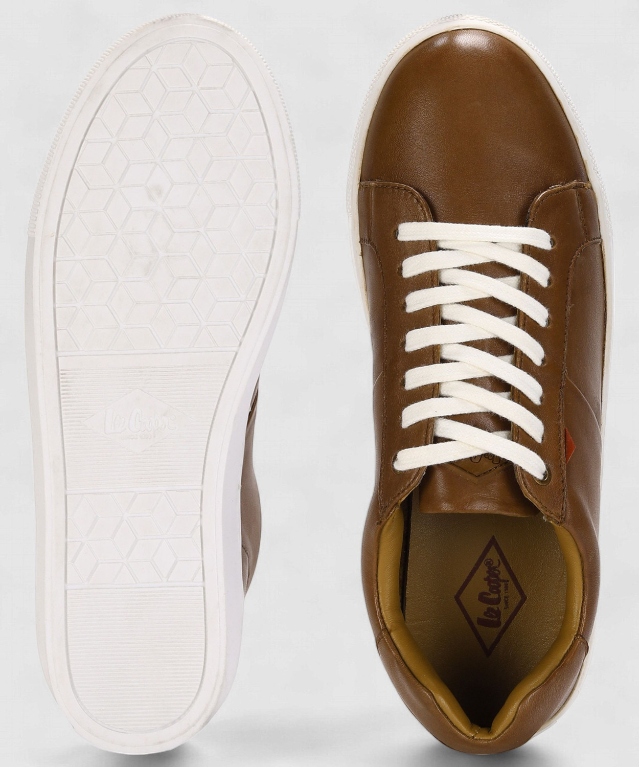 Image of LEE COOPER Leather Casual Lace-Up Stylish Lightweight and Comfortable Daily Wear Slip On For Men