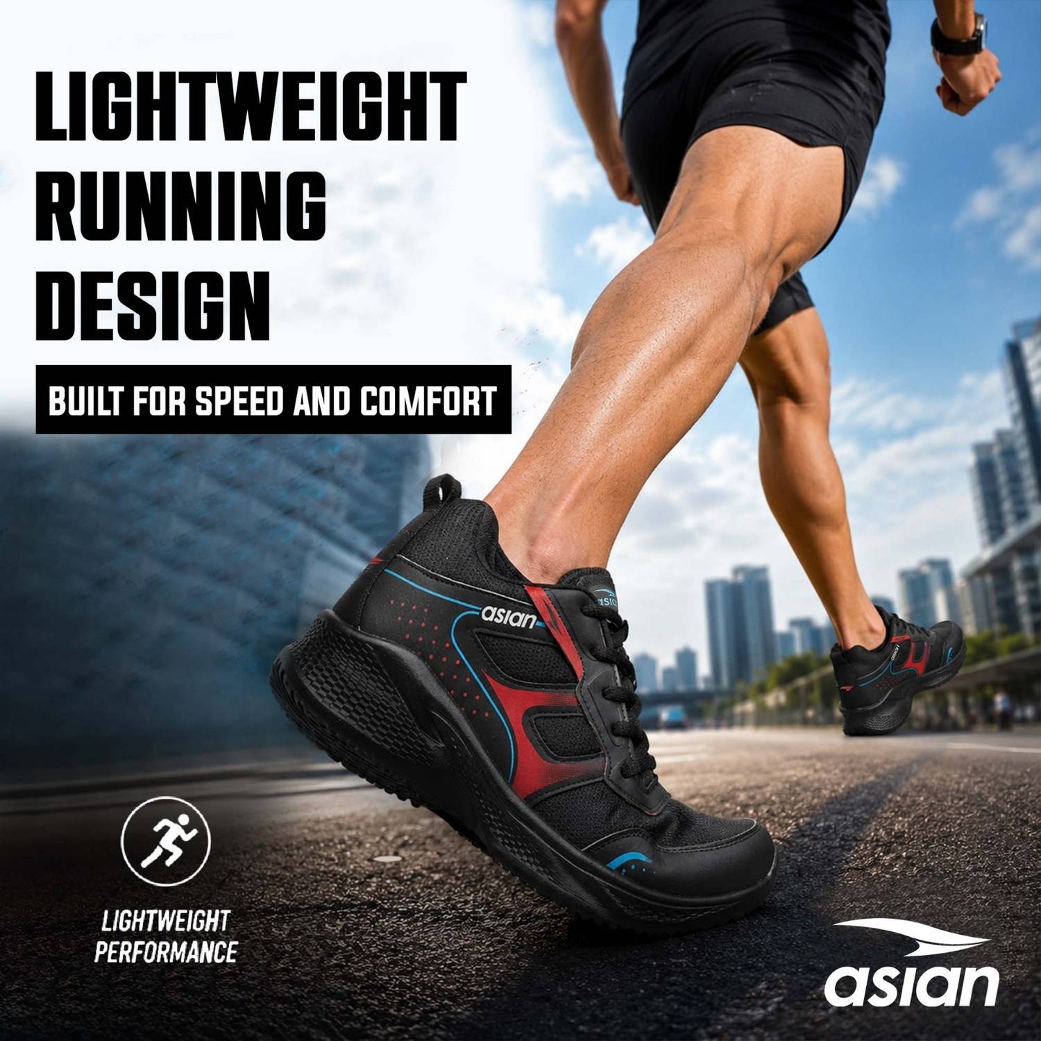 asian TOOFAN-02 Men's Running Shoes - Image 4