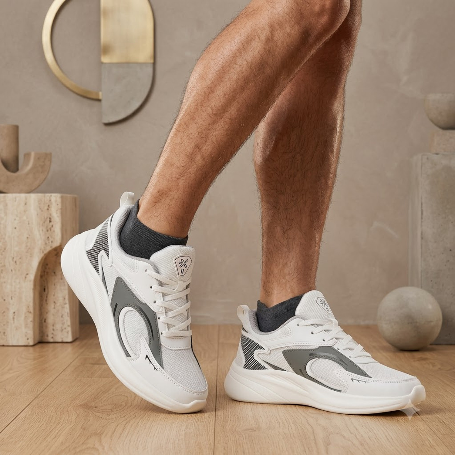 Image of HRX by Hrithik Roshan Running Shoes For Men (White, 10)