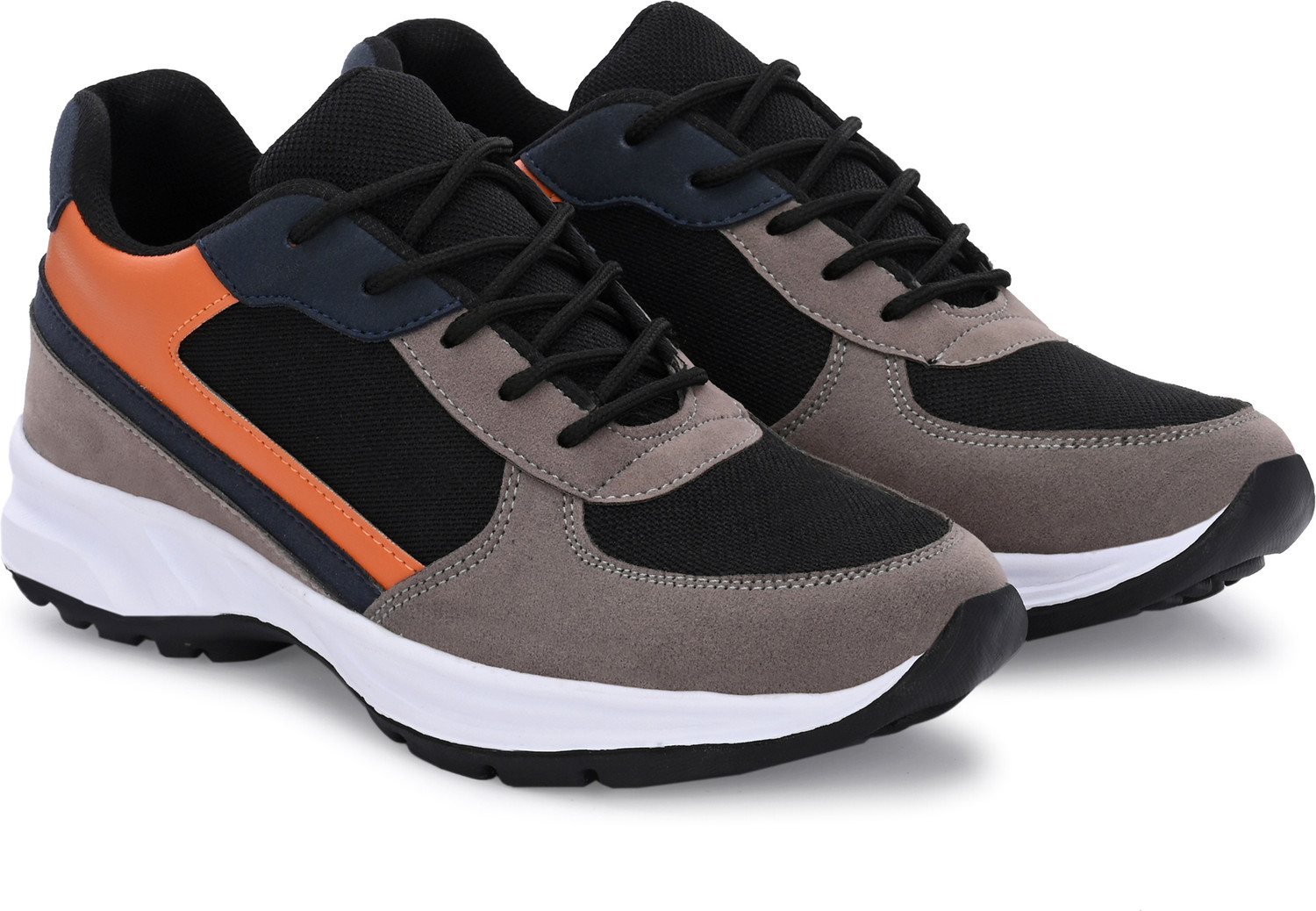 Image of Roadster Men Grey Black Running Training Lightweight Sports Shoes Running Shoes For Men