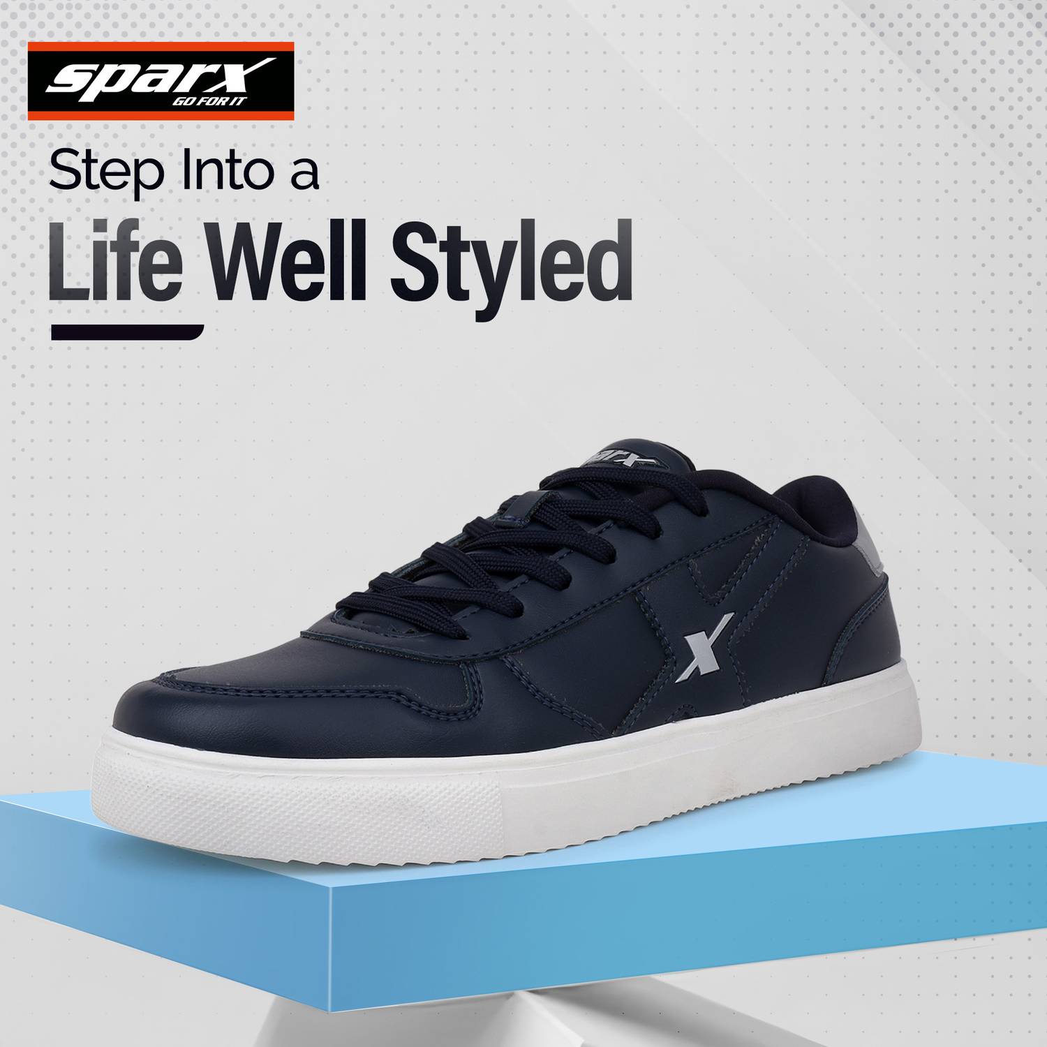 Sparx SM 9065 Men's Blue Sneakers - Image 3