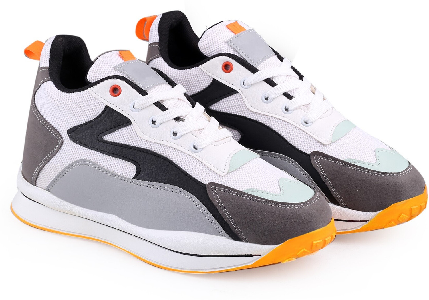 Image of YUVRATO BAXI Mens 3 Inch Hidden Height Increasing Grey Casual Sports Lace-up Outdoor shoes Running Shoes For Men