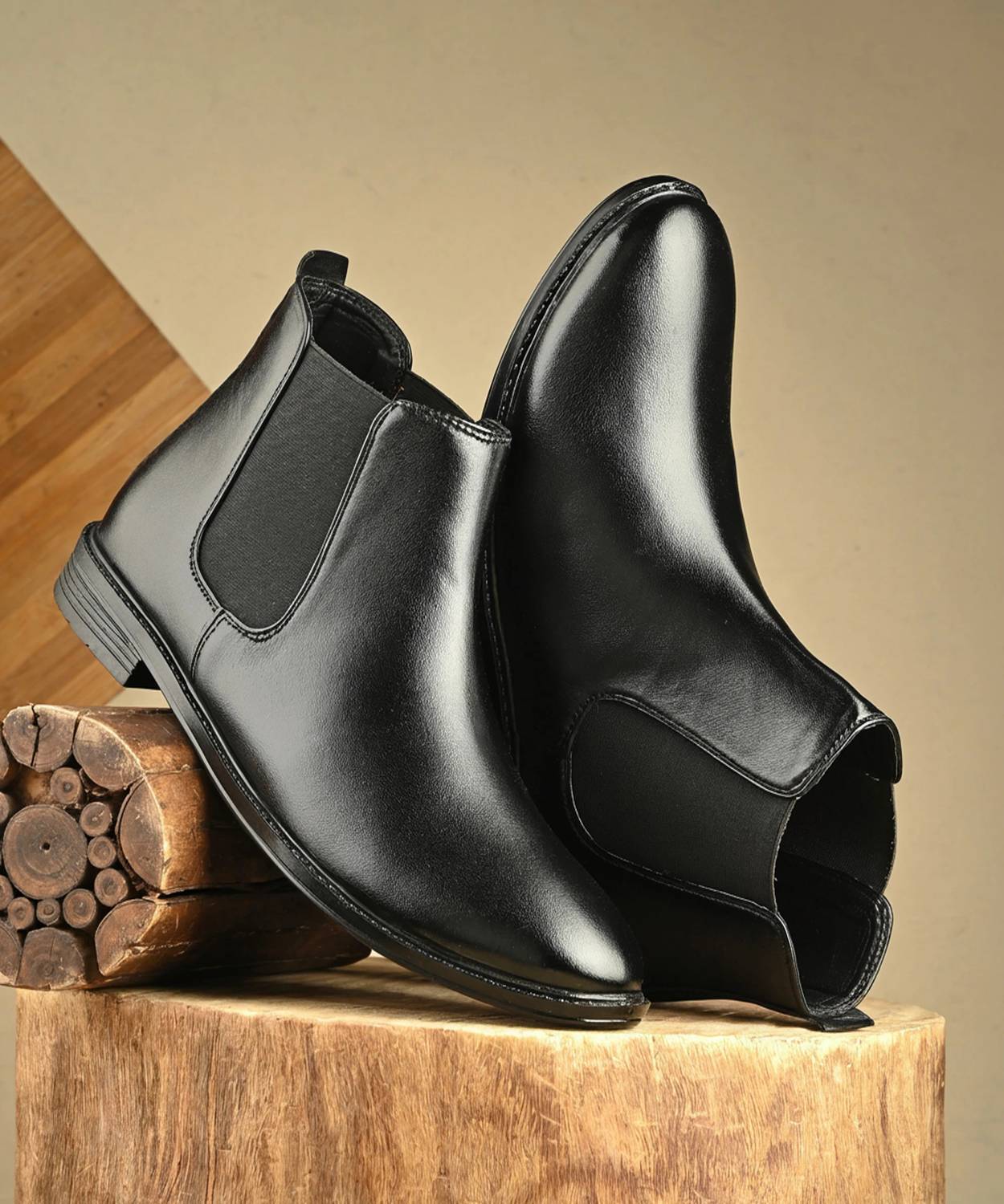 aadi Synthetic Leather Chelsea Boots - Image 1