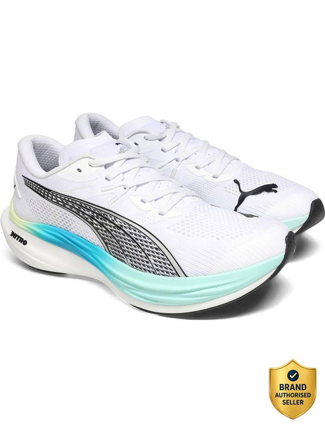PUMA Deviate NITRO 3 WIDE Running Shoes Men White - Image 1
