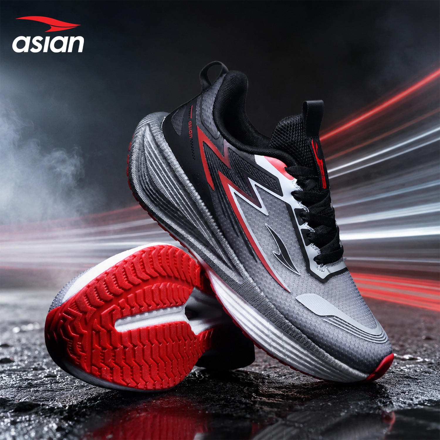 Image of asian Hypercushion Carbon-09 Men's Running Shoes with Carbon Plate | Energy Return Training & Gym Shoes For Men