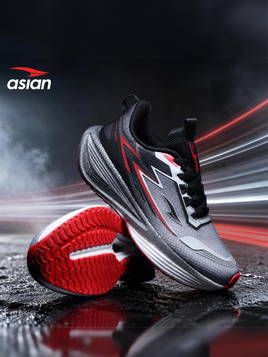 Image of asian Hypercushion Carbon-09 Men's Running Shoes with Carbon Plate | Energy Return Training & Gym Shoes For Men