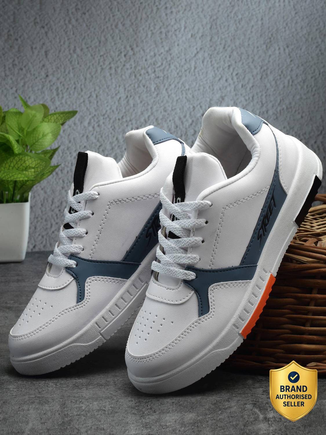 asian Tarzan-05 White Sneakers for Men