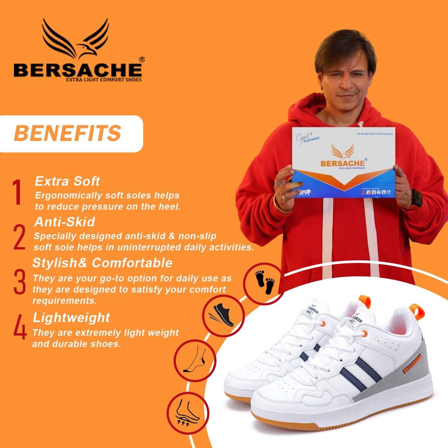 BERSACHE Men's Casual Comfort Sneakers - Image 2
