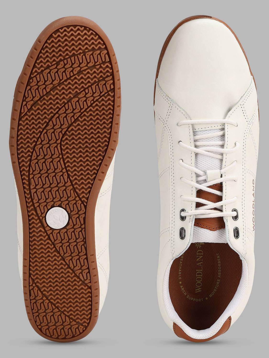 WOODLAND Men's Lace Up Casual Shoes - Image 5
